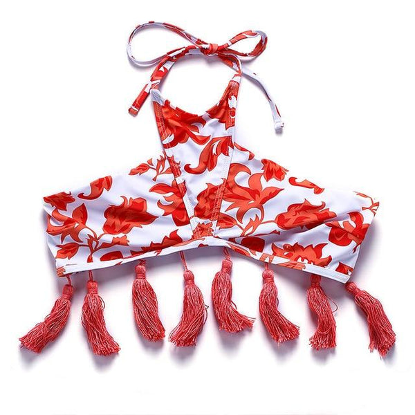 BANDEA bikini 2019 women swimwear halter tops Swimsuit solid Bathing Suit bikini top strappy beach wear Two-Piece Separates top