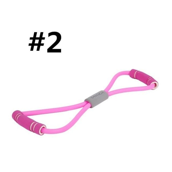 New Gym 8 Word Elastic Band Chest Developer Rubber LOOP Latex Resistance Bands Fitness Equipment Stretch Yoga Training Crossfit