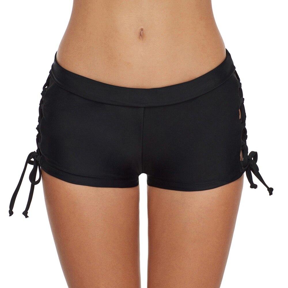 Swimwear Women Briefs Bikini Bottom Side Ties Brazilian Swimsuit Panty High Waist Bottoms Biquini Swim Short Ladies Swimsuit