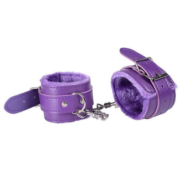 Sexy Lingerie BDSM Bondage Set Plush Ankle Cuffs With Whip Rope Erotic Accessories Handcuffs Adult Sex Toys For Woman Couples