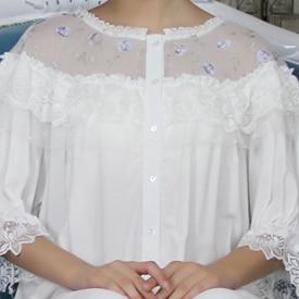 Woman Robe Nightgown Long Sleepwear Vintage Elegant Homewear Ladies Long Dress Full Length Nighties