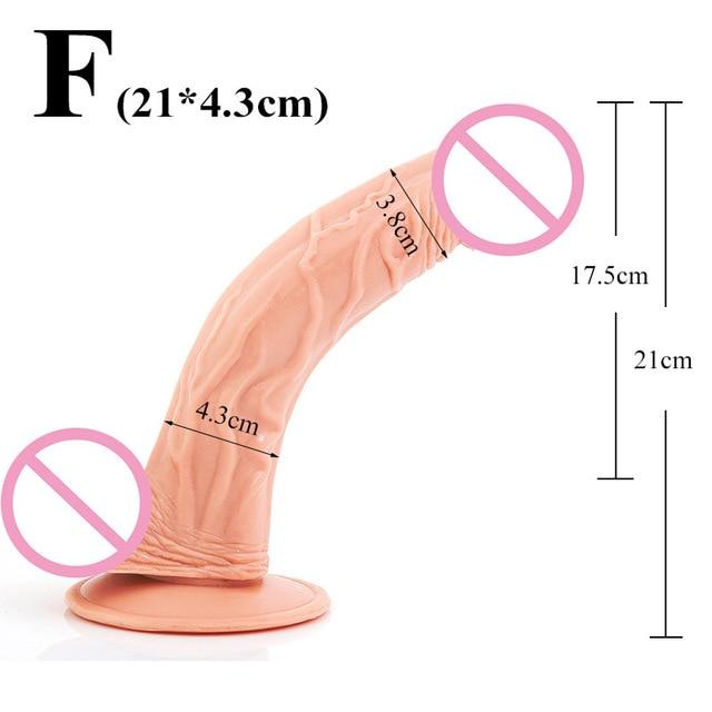 7 / 8 / 10 / 12 inches Big Huge Realistic Dildo Rubber Penis Women Artificial Giant Long Suction Cup Anal Dildo Fake Penis Dick