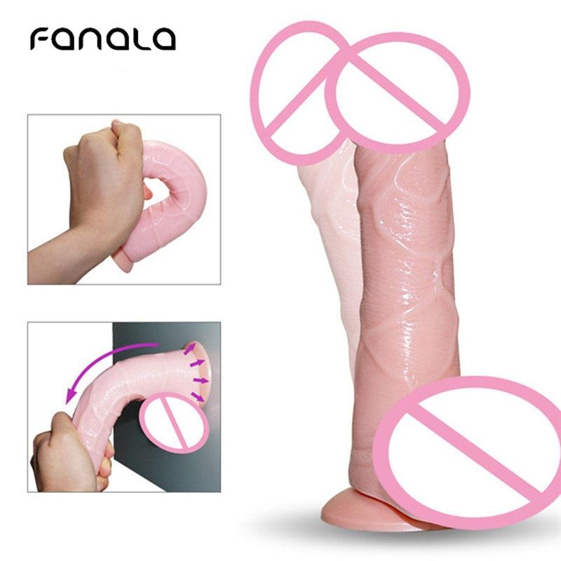 FanaLa Realistic Dildo Women Masturbation Penis With Strong Suction Cup Silicone Dildos Cock Adult Products For Female Sex Toys
