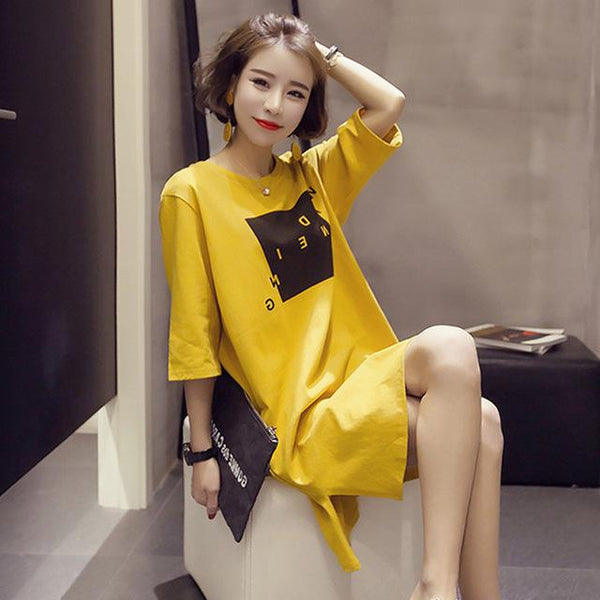 Women Long Cotton Nightgown Summer Cartoon Stripe Sleepwear Nightdress Lounge Wear Night Dress Home Sleepshirt Nighty Sleepshirt