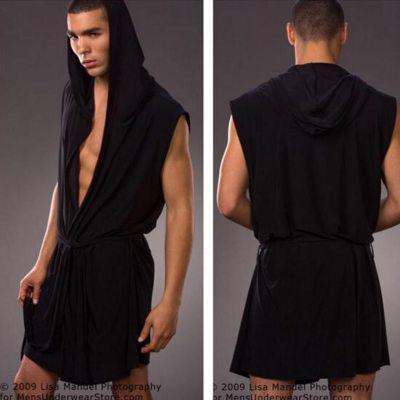 Best price Summer dress bath robe with briefs men sexy pajamas sleepwear Silk pijama hombre hooded bathrobe men bath 5 color set