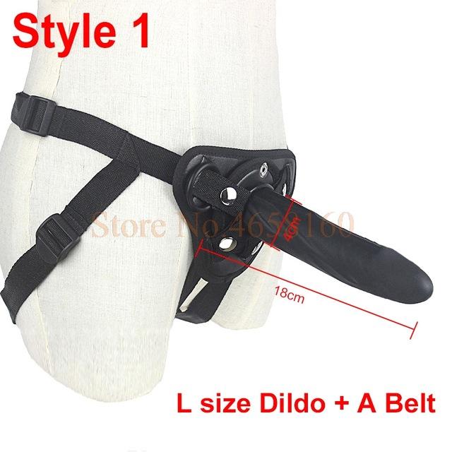 5 / 6 / 7 Inch Big G-Spot Dildo Strap-On Harness Kit Silicone Dildo Strapon Penis Bullet Vibrator Couples / Lesbian Sex Toys