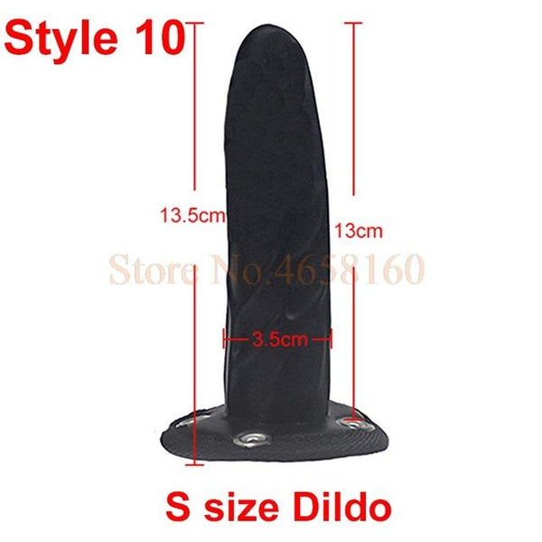 5 / 6 / 7 Inch Big G-Spot Dildo Strap-On Harness Kit Silicone Dildo Strapon Penis Bullet Vibrator Couples / Lesbian Sex Toys