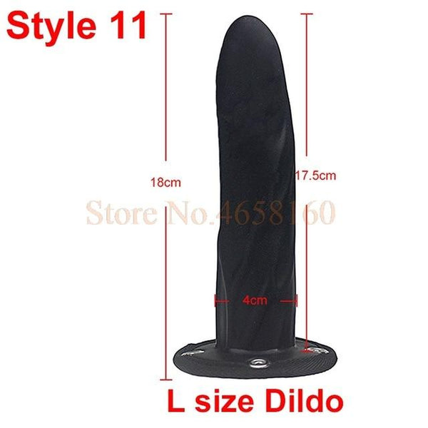 5 / 6 / 7 Inch Big G-Spot Dildo Strap-On Harness Kit Silicone Dildo Strapon Penis Bullet Vibrator Couples / Lesbian Sex Toys