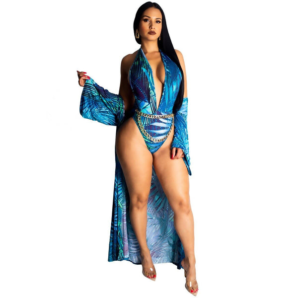 Topmelon Woman Swimsuit Two Pieces Xl Bikini Floral Print Bikini Swimwear With High Waist Plus Size Bikini Beachwear Cover Up