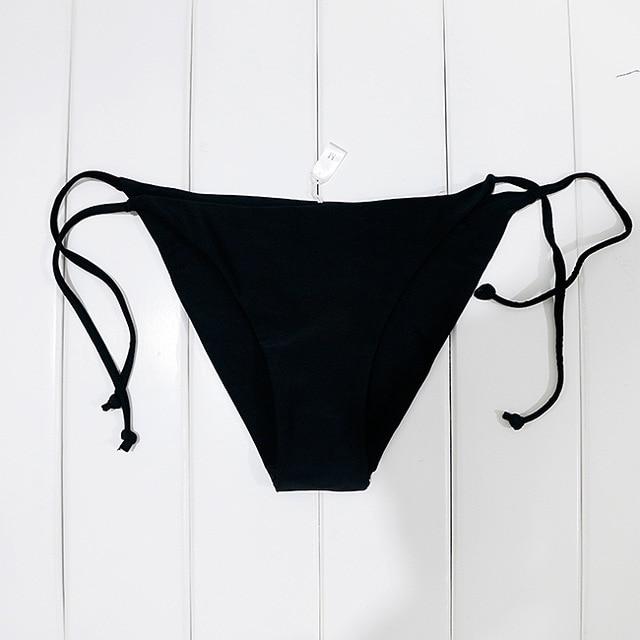 Vikionfly 10Color Bikini Top High Neck Swimwear Tops Women 2019 Cut Out Padded Swimsuit Swimming Bra Back Cross Bathing Suit