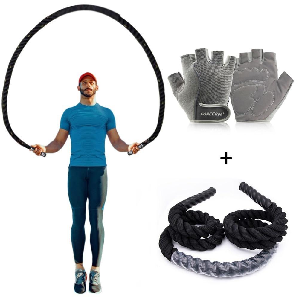 Procircle Fitness Weighted Jump Rope 25mm Heavy Battle Skipping Ropes Strength Training Exercise Rope Building Muscle 3m