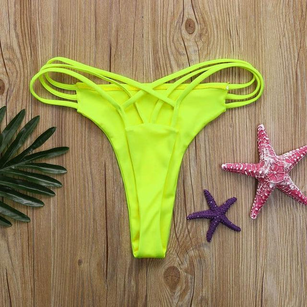womens brazilian bikini bottoms Women Sexy Bottoms Swimsuit Bikini Swimwear Cheeky Thong V Swim Trunks thong bikini #XTN