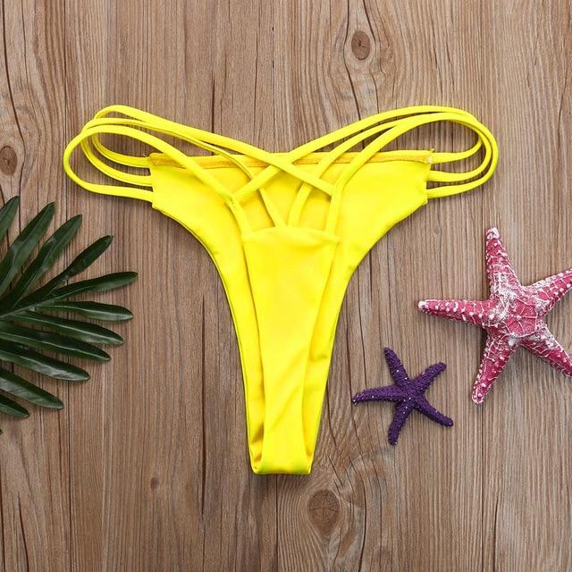 womens brazilian bikini bottoms Women Sexy Bottoms Swimsuit Bikini Swimwear Cheeky Thong V Swim Trunks thong bikini #XTN