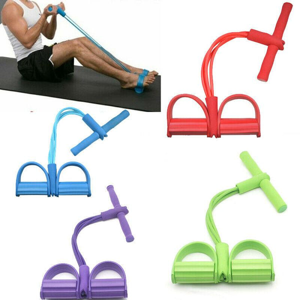 Fitness Gum 4 Tube Resistance Bands Latex Pedal Exerciser Sit-up Pull Rope Expander Elastic Bands Yoga equipment Pilates Workout