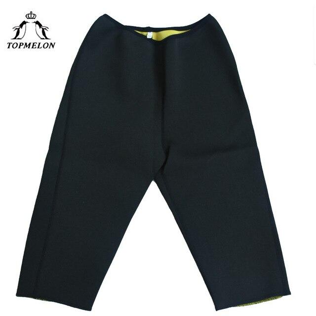 TOPMELON Neoprene Control Pants Shorts for Lose Weight Slim Shapewear Belly Slimming Sweat Body Shapers Midi Sauna Pants