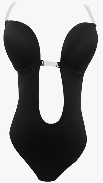 TOPMELON Women Seamless Underwear Bodysuit Sexy Lingerie Invisible Bra Slimming Body Shaper Plunge Bras Clear Strap Brassiere