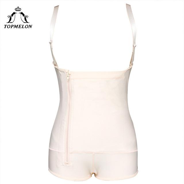 TOPMELON Zipper Bustier 2018 Shapers Good Quality S-6XL High Waist spandex Body Shaper Underbust Firm Control