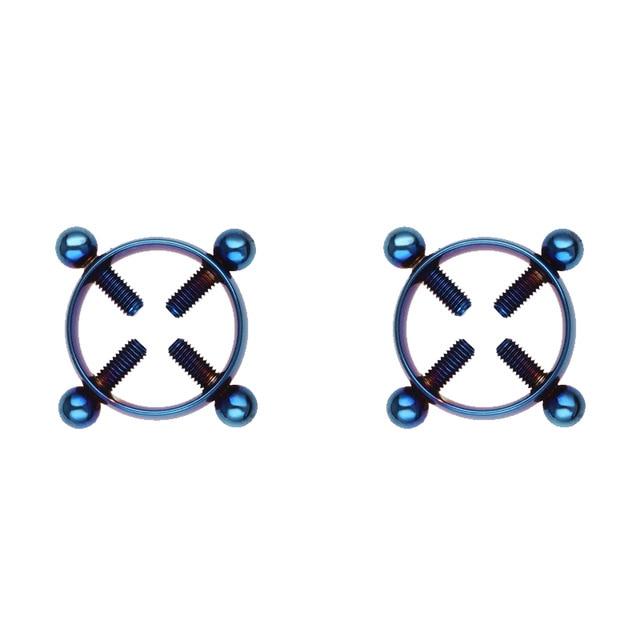 Sexy Nipple Breast Screw Clip With Chain Slave Bdsm Erotic Toys No Vibrator Sex Toys Tool For Couple Flirting Adult Toys Sexshop