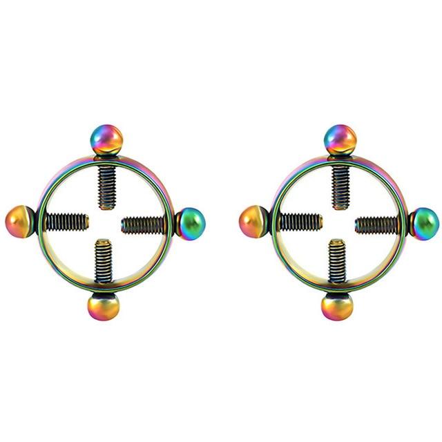 Sexy Nipple Breast Screw Clip With Chain Slave Bdsm Erotic Toys No Vibrator Sex Toys Tool For Couple Flirting Adult Toys Sexshop