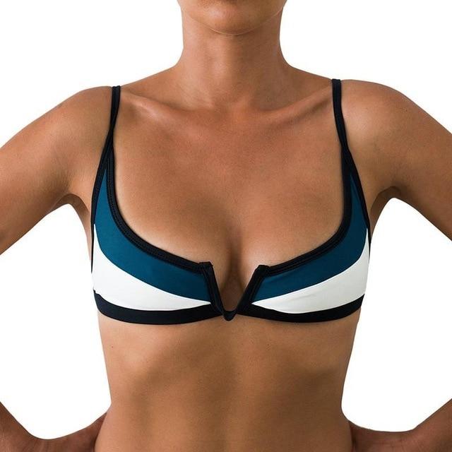 Sexy Women Cute Girl Set Push UpU Ultrathin Padded Bandage Bikini Top Swimwear Swimsuit Solid Beachwear Only Top Also A Bra