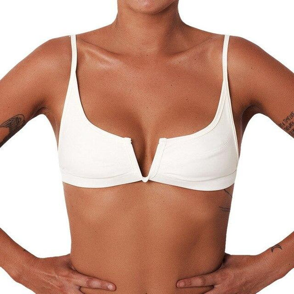 2019 Sexy Women Bikini Top Push Up Black Sport Bra Vest Swimsuit Bandage Bandeau Beach Swimwear Solid Bathing Suit Beachwear