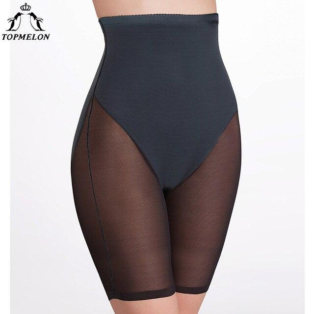 TOPMELON Women Shaper Butt Lifter Slimming Underwear Splice Mesh High Waist Tummy Control Panties Waist Shaper Thigh Slimmer