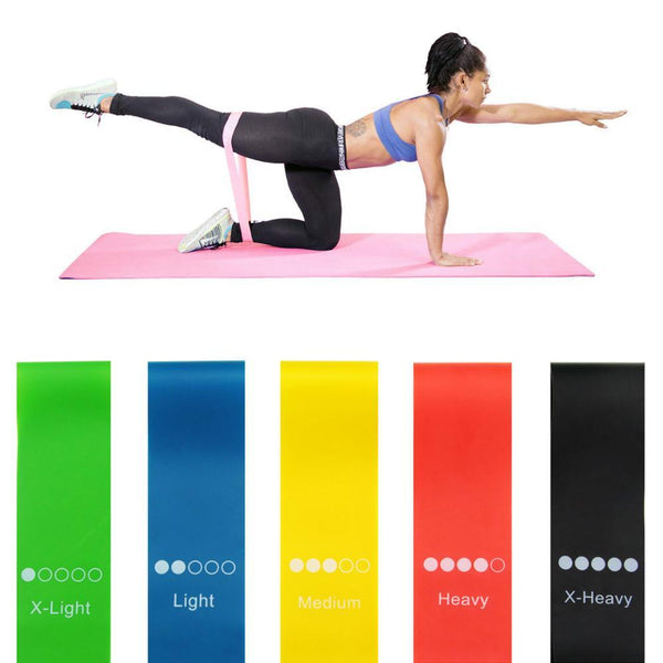 Fitness Rubber Bands Elastic Yoga Resistance Band 0.35mm-1.1mm Pilates Sport Training Elastico Fitness Gum Workout Equipment