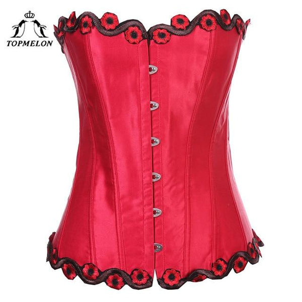 TOPMELON Corsets and Bustiers Bustier Steampunk Corselet Sexy Corset Women Slimming Sexy Red Party Club Shows Corset Tops