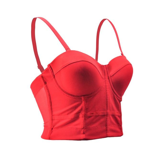 TOPMELON Gothic Corset Sexy Fashion Overbust Bustier Solid Slim Tops for Women White Red Black Corsets Sleeveless Top for Summer