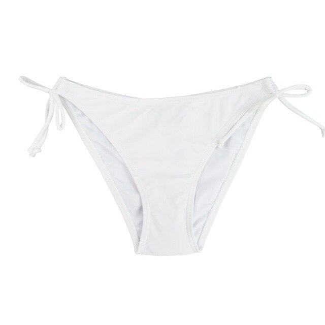 M&M 2019 Women Sexy Mini Bikini Bottom Swimwear Tie Side Swimsuit Bodysuit Micro Bikini Set Board Short Swim Briefs B612