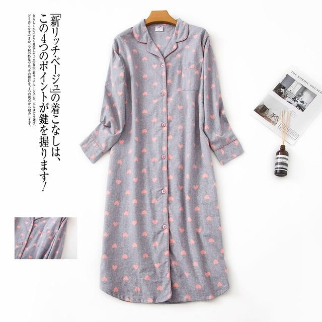 New Extended Flannel Nightdress Women Sleepwear Plus Size Nightwear Long Sleeve 100% Cotton Fattening Lady's Household Clothes