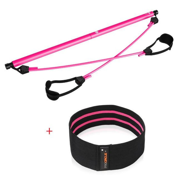 Procircle Pilates Bar Kit with Resistance Band Pilates Exercise Stick Toning Bar Fitness Home Yoga Gym, Body Workout