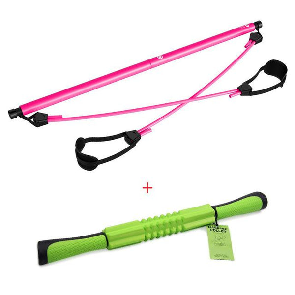 Procircle Pilates Bar Kit with Resistance Band Pilates Exercise Stick Toning Bar Fitness Home Yoga Gym, Body Workout