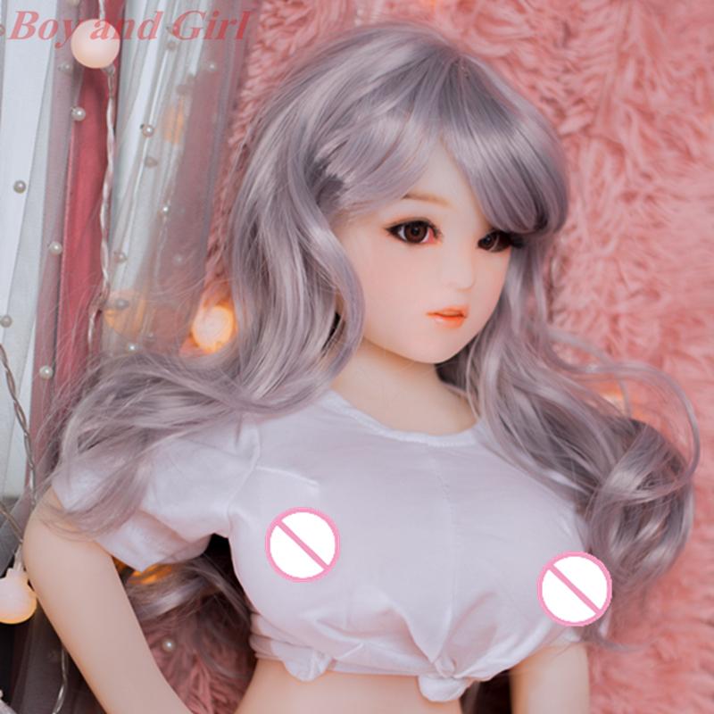 Real silicone sex doll 65cm lifelike love doll American artificial vagina real pussy adult small breast sex doll