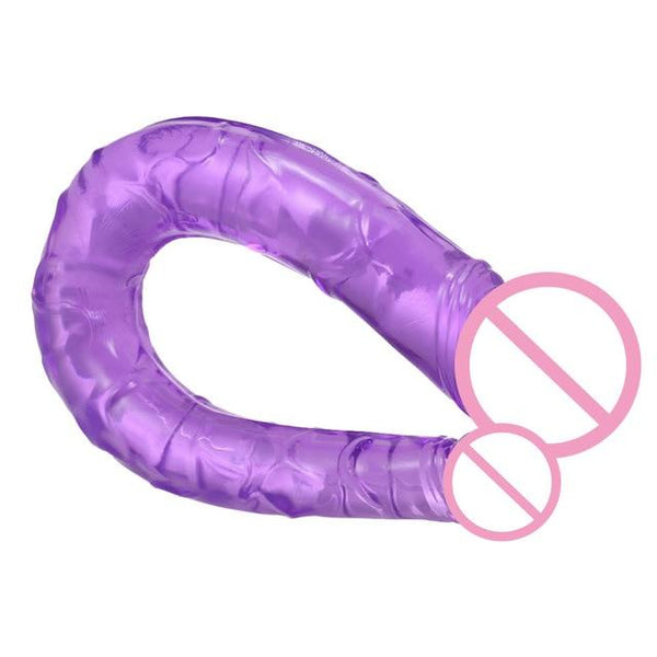 Double Long Soft Jelly Dildo Vibrator Lesbian Vaginal Anal Plug Massage For Women Realistic Dildos Sex Toys For Woman Gays