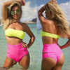 Hot Summer Women Sexy Bikini Bandage Bottom Brazilian CheekyThong Ruched Swimwear Fashion Beachwear High Waist Swimsuit Briefs