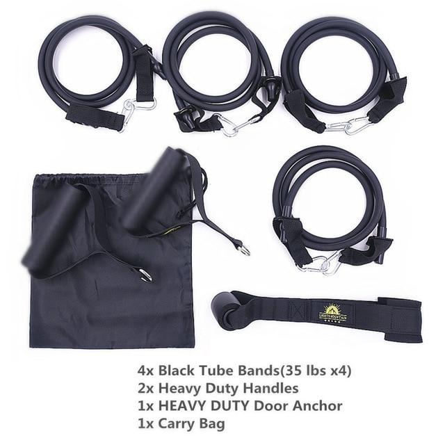 Super Strong Resistance Tube Bands Set with Heavy Duty Door Anchor Handles Fitness Gym Workout Latex Band Musculation Equipement