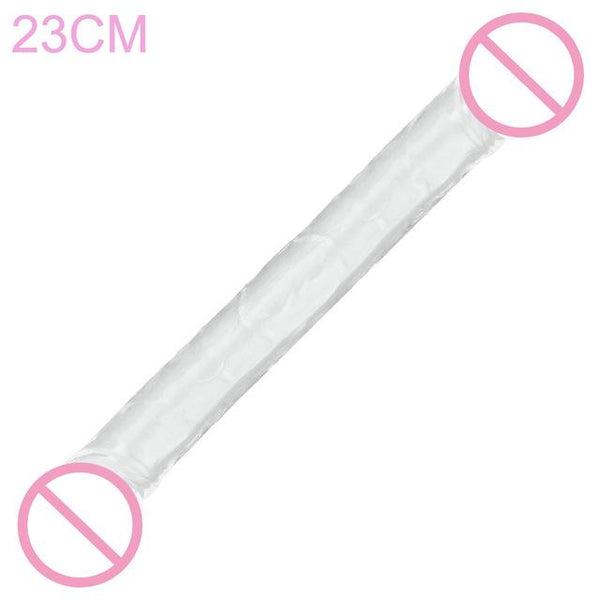 Sex U Shape Double Dildo Flexible Soft Jelly Vagina  Anal Women Gay Lesbian Double Ended Dong Penis Artificial Penis Sex Toys