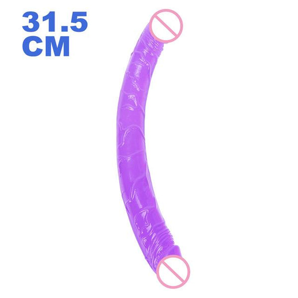 Sex U Shape Double Dildo Flexible Soft Jelly Vagina  Anal Women Gay Lesbian Double Ended Dong Penis Artificial Penis Sex Toys