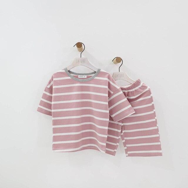 Summer children pajamas set boys girls baby Air conditioning clothes little kid pijamas toddler pyjamas nightgown teen sleepwear