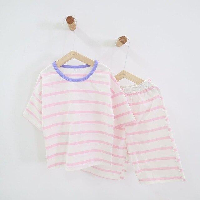 Summer children pajamas set boys girls baby Air conditioning clothes little kid pijamas toddler pyjamas nightgown teen sleepwear