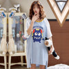 2019 Summer sleepdress Cotton Women Sleepwear Leisure Loose Long Printed Ladies Nightgown Young Girl Outwear Party Nightdress