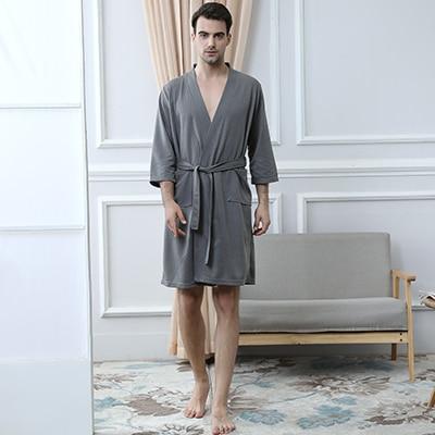 On Sale Lovers Summer Suck Water Kimono Bath Robe Men Plus Size Sexy Waffle Bathrobe Mens Dressing Gown Male Lounge Robes