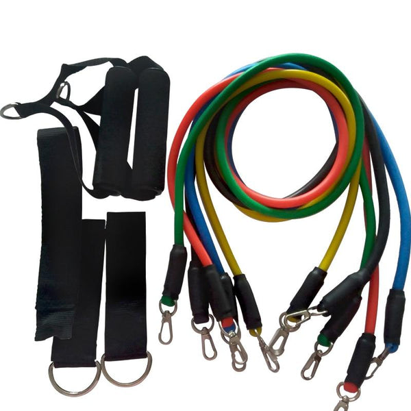 YOUGLE Fitness Equipments Workout Resistance Bands Latex 11pcs/set Exercise Pilates Tubes Pull Rope Expanders Training