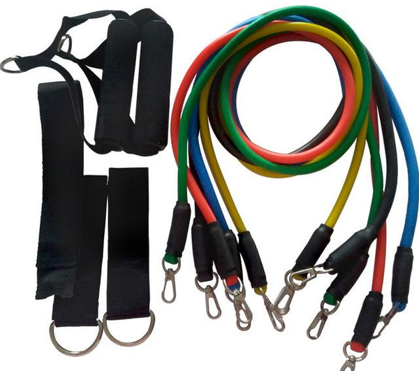 YOUGLE Fitness Equipments Workout Resistance Bands Latex 11pcs/set Exercise Pilates Tubes Pull Rope Expanders Training
