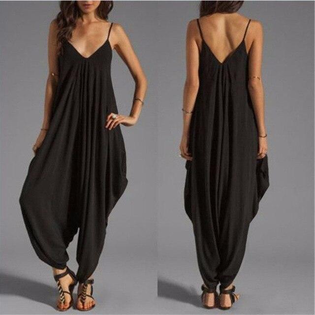2018 Long Bodysuit Fashion Summer Women's Harem Romper  Sleepwears Elegant Coveralls Playsuit Macacao Clothing