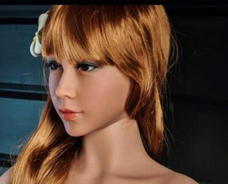 sex doll head,solid silicone love dolls for men,real skin,oral depth 13cm,For body height:135,140,145,153,158,161,163,165,168 cm
