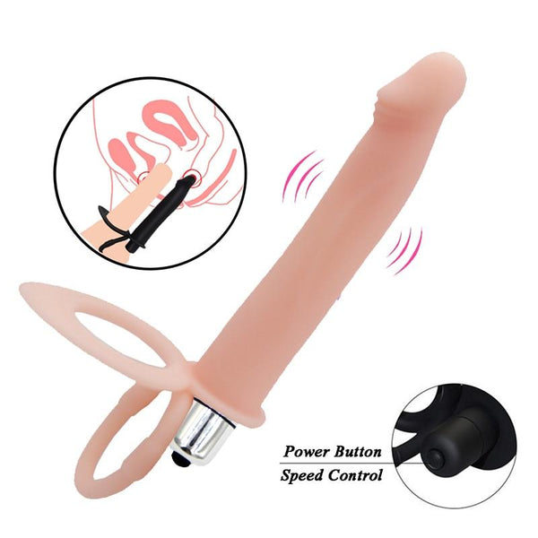 Anal Vibrator Double Penetration Strapon Dildo Vibrator Anal Butt Plug Massager For Beginner G Spot Vibrator Sex Toys For Woman