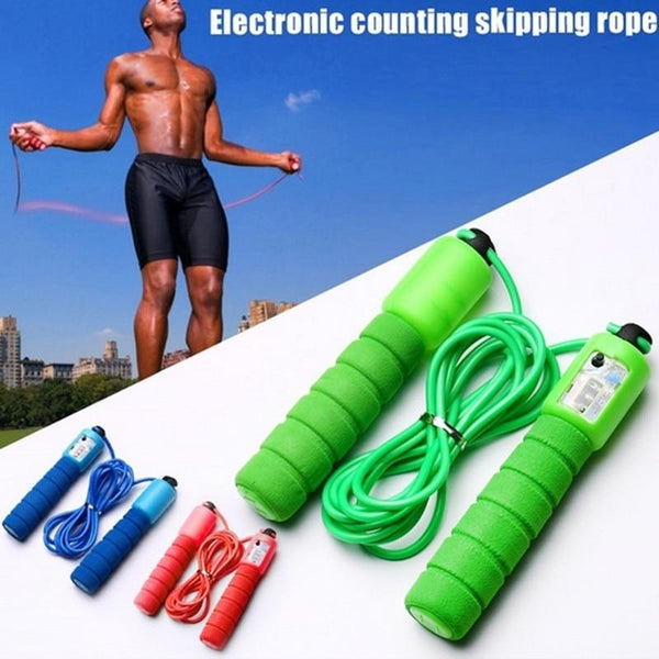 Sponge Handle 1PCS Professional Sponge Electronic Counting Rope Students Sport Fitness Skipping Weight Loss Exercise  Skipping