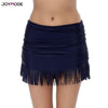 JOYMODE Beach Skirts Tassels Black Bikini Bottoms Girl Swim Dress Shorts Sexy Skirts Bikini Solid Swimsuit Mujer Verano Swimwear